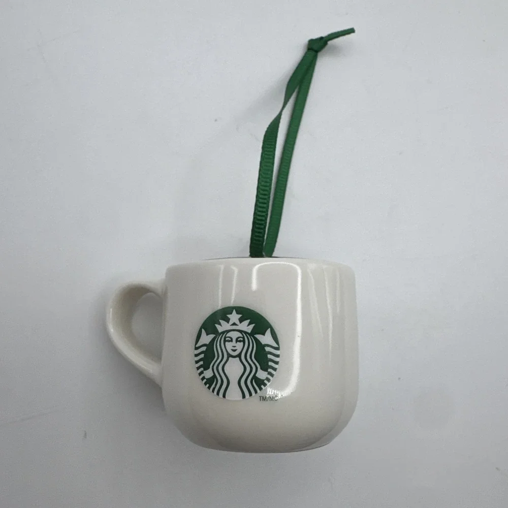 Starbucks Ornament Mini Coffee Cup Latte Heart Valentines Day or Christmas New‎ - Picture 3 of 6